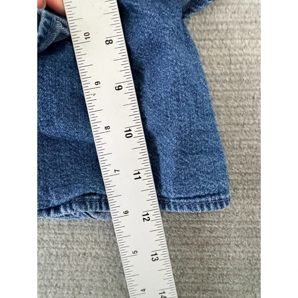 Gap Skirts Women 8 Denim Ruffle Cotton Tiered Mini